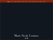 Tablet Screenshot of marienicolelemieux.com